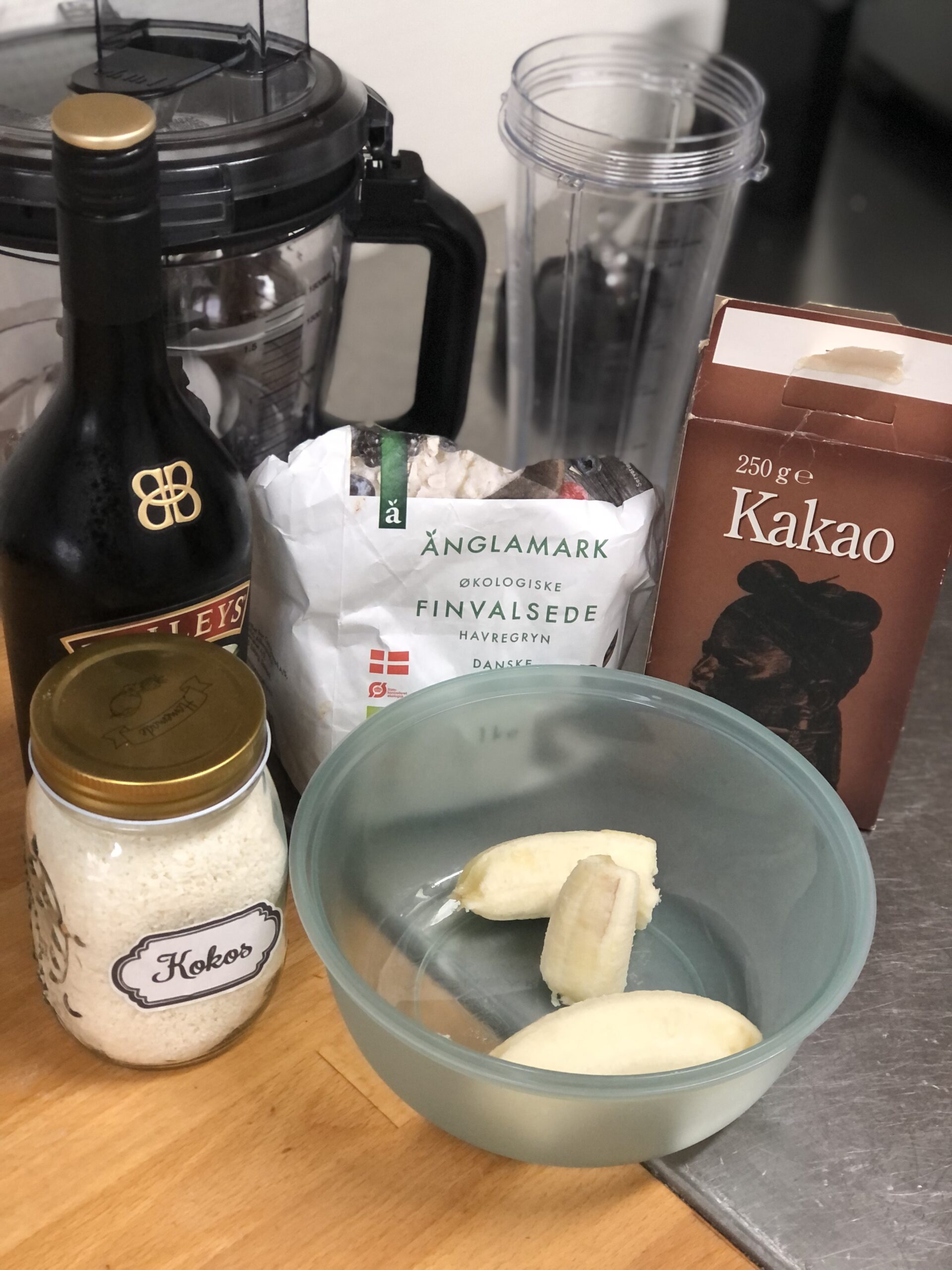 Ingredienser til havregrynskugler